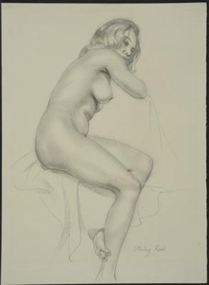 Study of Nude Woman Sitting; Reed, Stanley; BIKGM.5683