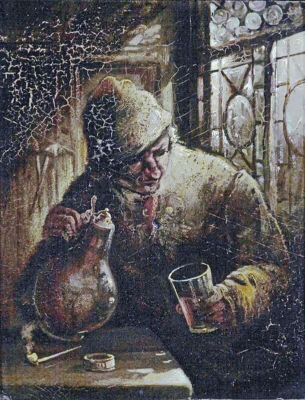 Dutch peasant with drink; Tenier, D; BIKGM.51