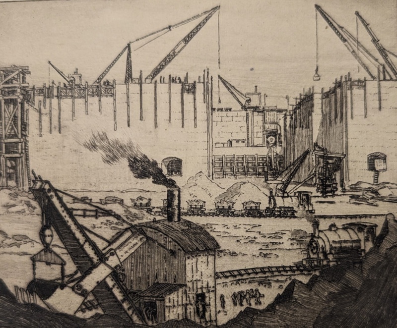 The New Dock at Bromborough; Clark, Charles Herbert (1890-1950); 1929; BIKGM.9278