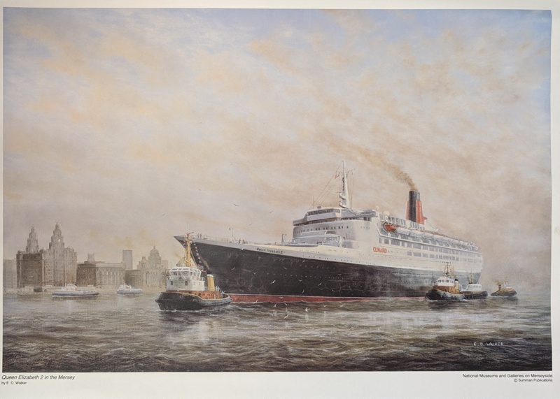 Queen Elizabeth II on the Mersey; Walker E D; BIKGM.8124