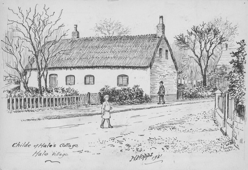 Childe of Hale's Cottage, Hale Village 1931; Hopps, Harold; BIKGM.W316