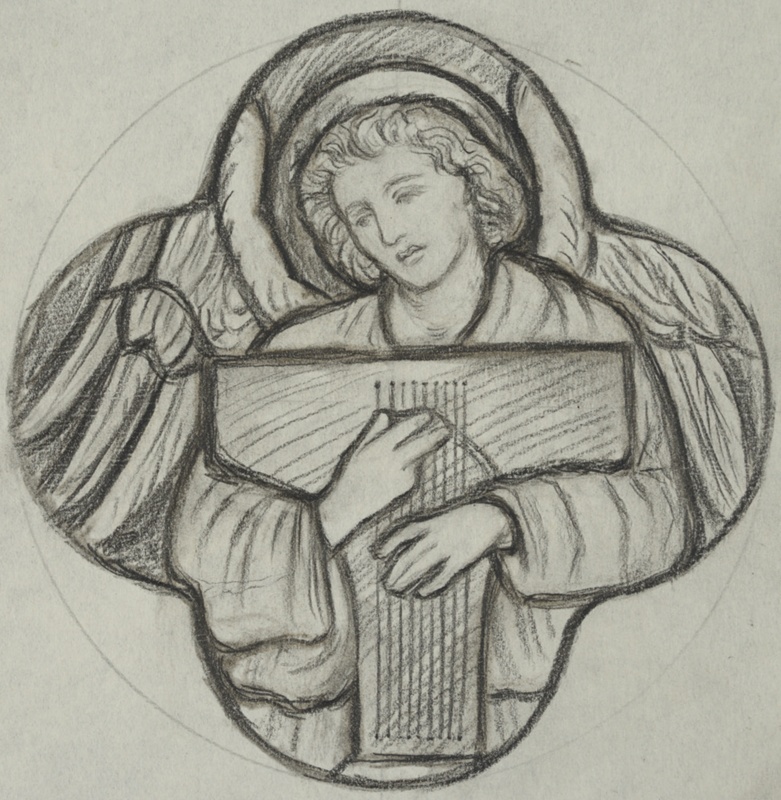 Design for Stained Glass Window Angel; Warrington, R W; BIKGM.183h