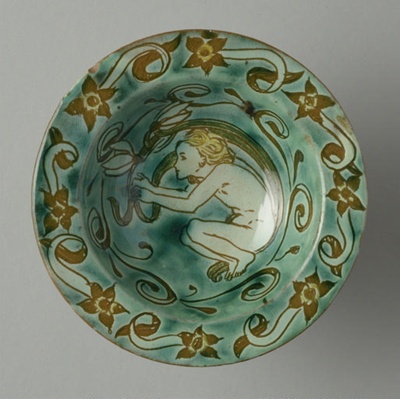 dish; Della Robbia Pottery; BIKGM.3369