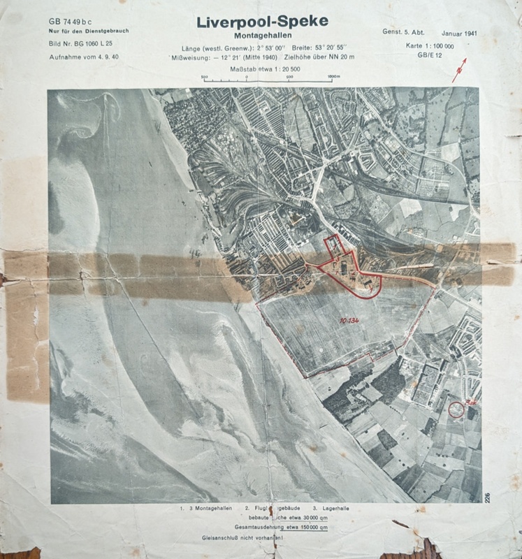 Military Aerial Survey by Germany World War II - Liverpool Speke; Unknown; BIKGM.5811