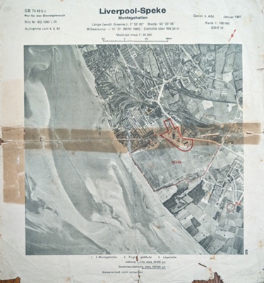 Military Aerial Survey by Germany World War II - Liverpool Speke; Unknown; BIKGM.5811