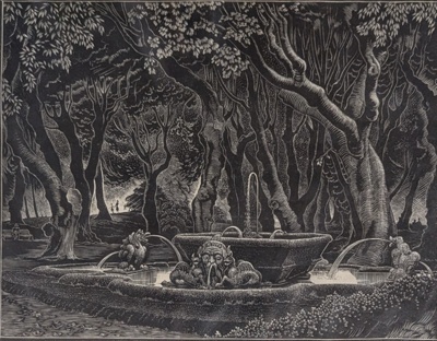 Borghese Gardens, Rome; Rawlinson, William Thomas (1912-1993); 1956; WR.19