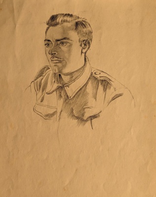 Portrait of Military Man ; Burke, Thomas; 1941-1945; BIKGM.7343.55