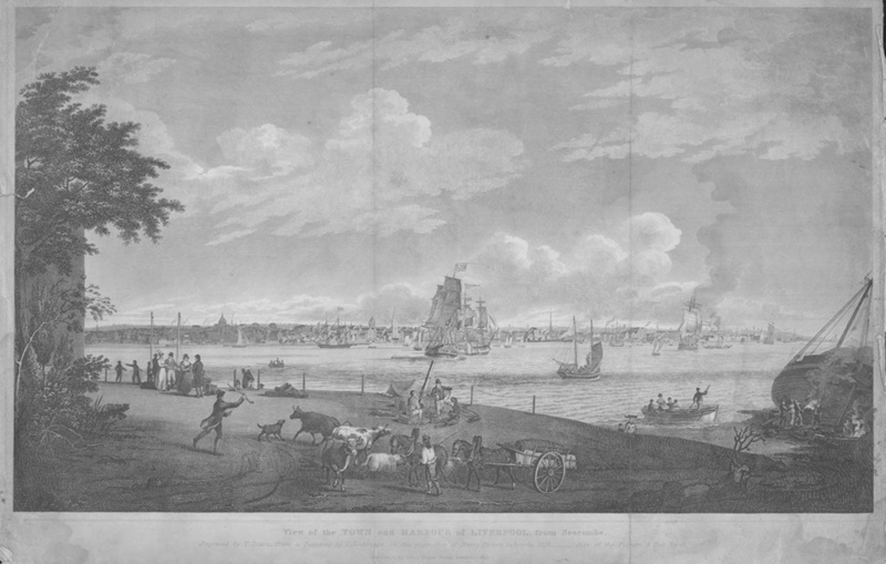 View of the town and harbour of Liverpool from Seacombe 1816; Dixon, T; BIKGM.W618a