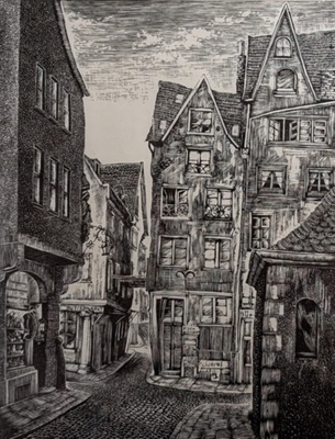 Old Houses, Dresden, E Germany; Rawlinson, William Thomas (1912-1993); 1986; WR.41