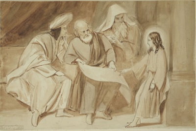 Christ and the Elders; Leslie, Charles Robert; BIKGM.1727a JM305