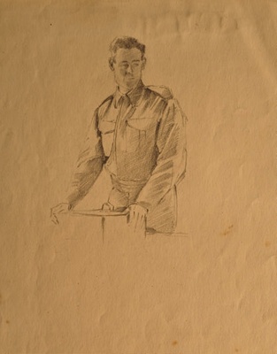 Portrait of Military Man ; Burke, Thomas (1906-1945); 1941-1945; BIKGM.7343.62