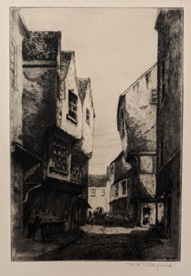 Cobbled Street and Houses; Wakefield, W.R.; BIKGM.8747