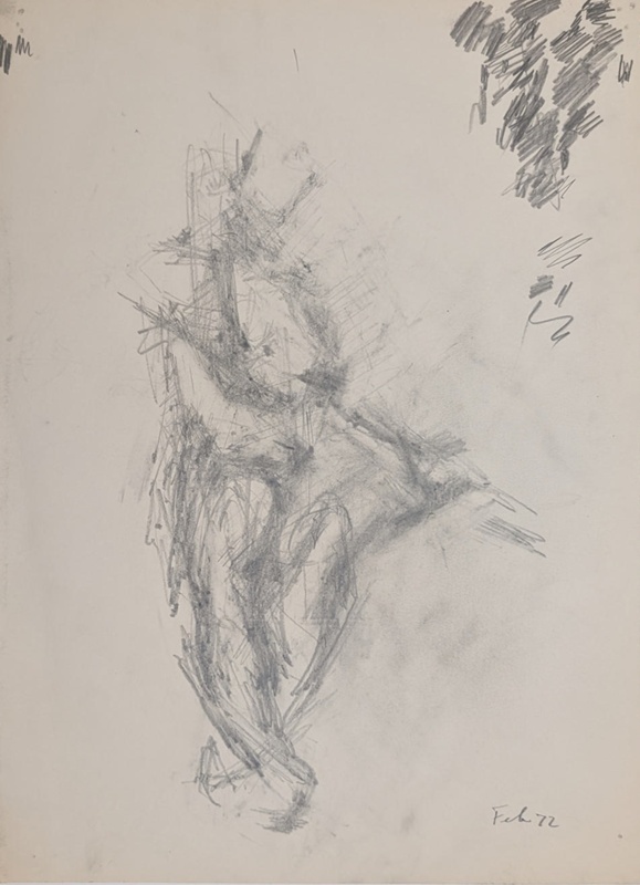 Abstracted Nude; Horsfield, Nicholas (1917-2005); 1972; BIKGM.8940