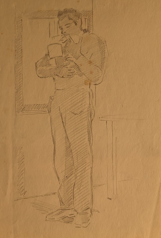 Portrait of Man With Arms Full; Burke, Thomas; 1941-1945; BIKGM.7343.63