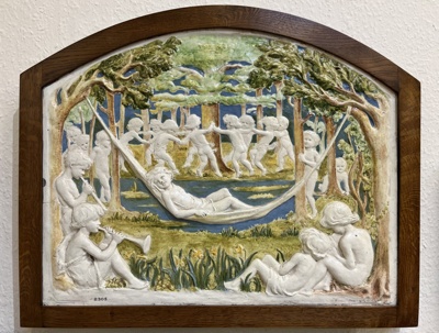 panel; Della Robbia Pottery (active 1894-1906); BIKGM.2305