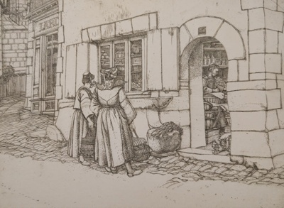 Street in Quimperlé; Brown, Denise (1911-1998); BIKGM.9191