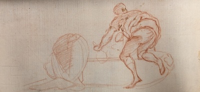 Figure Study of Man Running ; BIKGM.6253