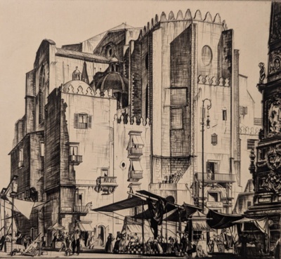 The Fishmarket, Naples; Wedgwood, Geoffrey Heath (1900-1977); 1929; BIKGM.9150