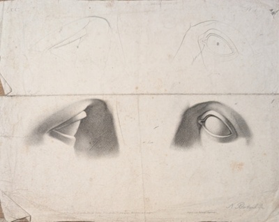 Chap. 1 Pl.1. Studies of Eyes; Bertrand, Noël François (1784-1852); BIKGM.1815ab