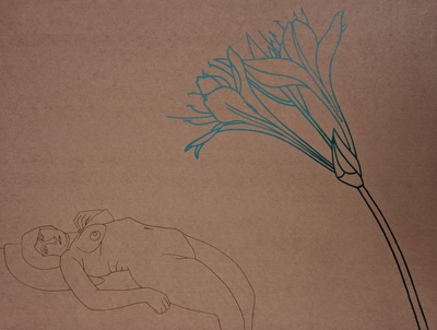 Nude and Lily; Greaves, Derrick (1927-2022); 1975; BIKGM.4946