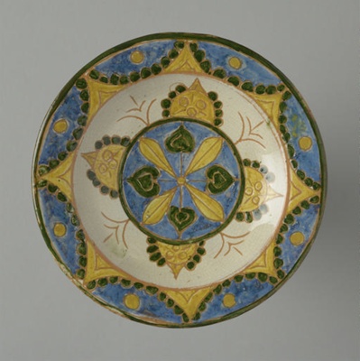 dish; Della Robbia Pottery (active 1894-1906); BIKGM.8236