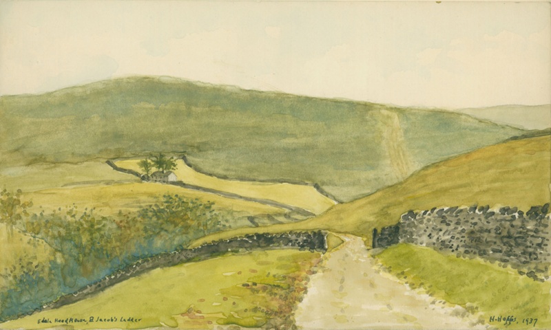 Edale Head House and Jacob's Ladder; Hopps, Harold; BIKGM.W455