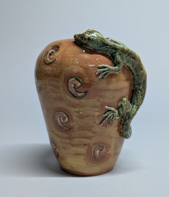 Della Robbia Salamander Vase; Della Robbia Pottery (active 1894-1906); BIKGM.9113