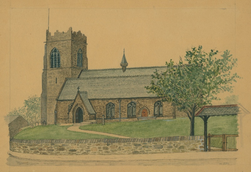 St Oswald's Church, Bidston 1884; Hopps, Harold; BIKGM.W267