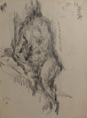 Seated Nude; Horsfield, Nicholas (1917-2005); 1948; BIKGM.8992