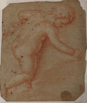 Drawing of a Winged Cherub; BIKGM.6359