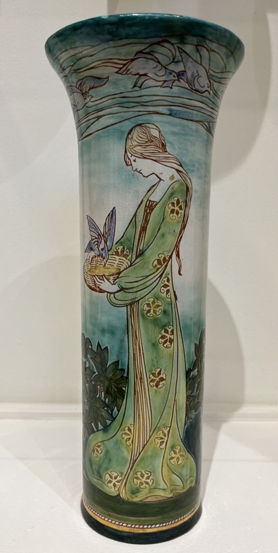 Tall narrow vase; Della Robbia Pottery; 1904; BIKGM.L227.3