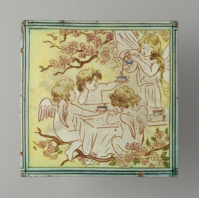 tile; Della Robbia Pottery; BIKGM.2873