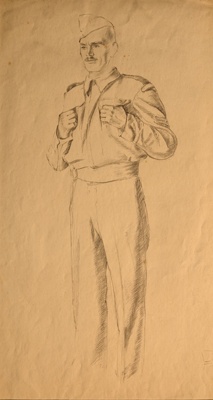 Portrait of Military Man; Burke, Thomas (1906-1945); 1941-1945; BIKGM.7343.65