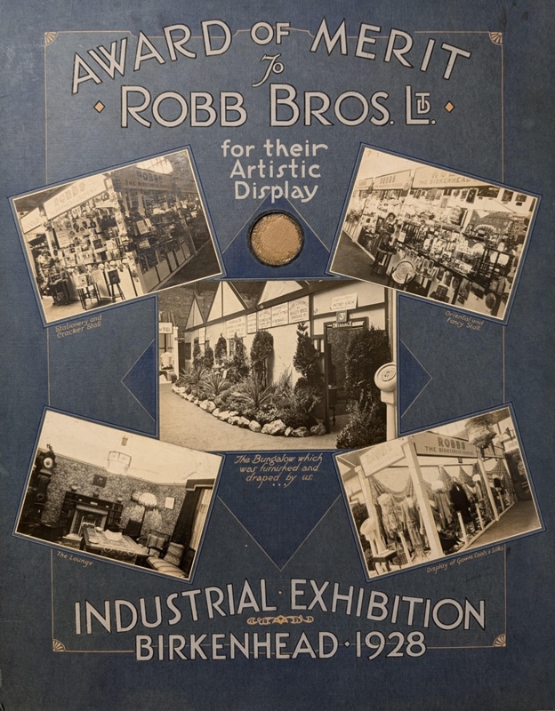 Award of Merit to Robb Bros. Ltd. Industrial Exhibition Birkenhead 1928; BIKGM.6406