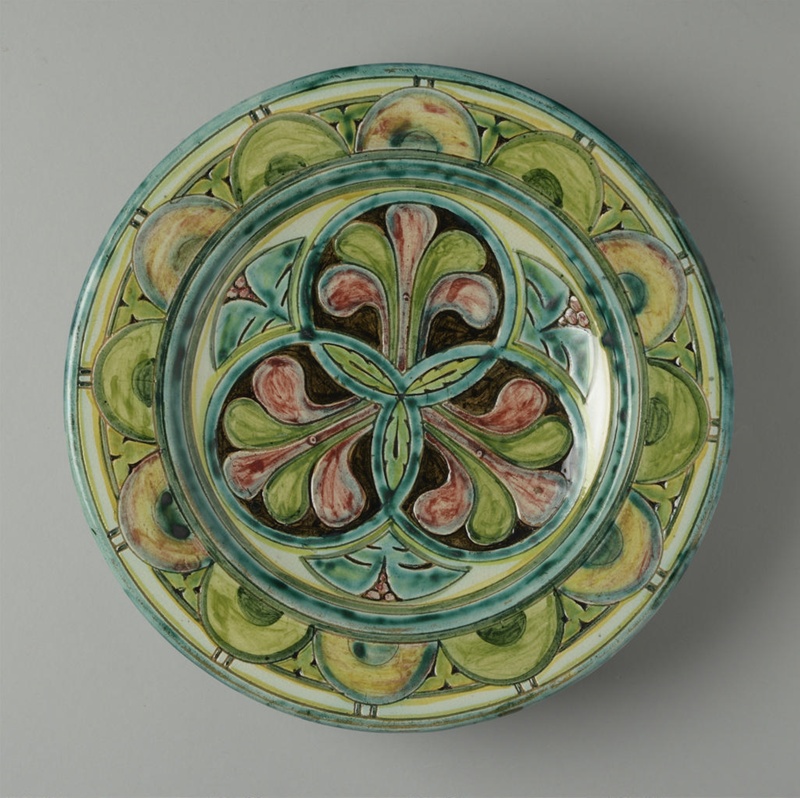 Della Robbia Plate; Della Robbia Pottery (active 1894-1906); BIKGM.2893