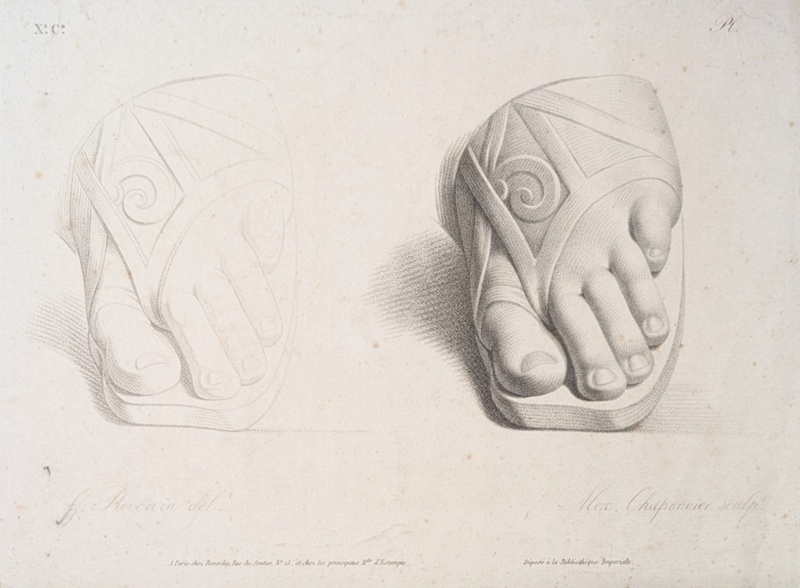 Chap. 10. Pl(?). Studies of a Foot; Reverdin, François-Gédéon (1772-1828); BIKGM.1815av