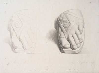 Chap. 10. Pl(?). Studies of a Foot; Reverdin, François-Gédéon (1772-1828); BIKGM.1815av