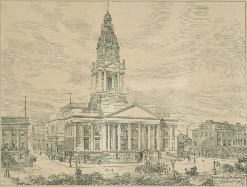 General View of Design for Birkenhead Town Hall; BIKGM.140
