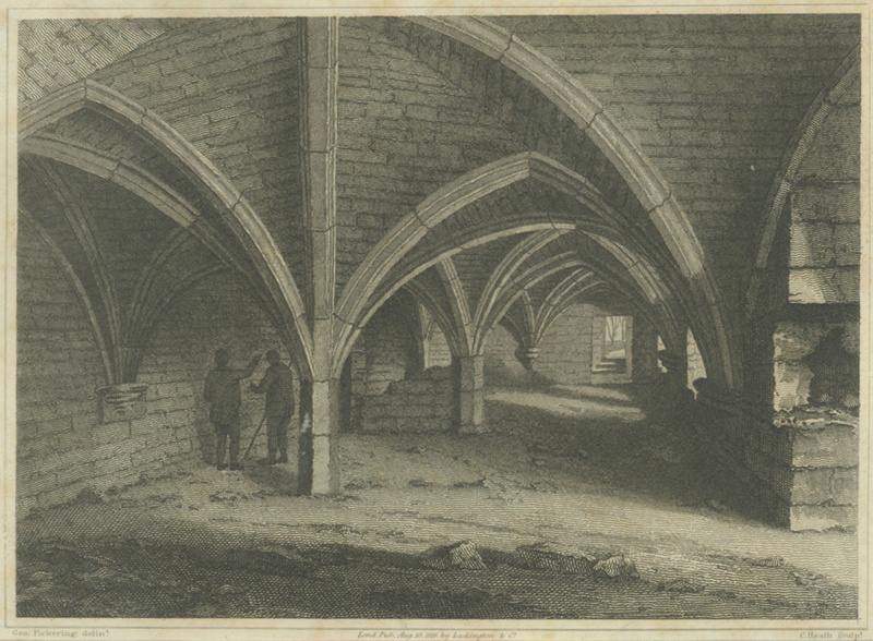 Vaults Under the Dormitory, Birkenhead Priory 1816; Pickering, George; BIKGM.203q