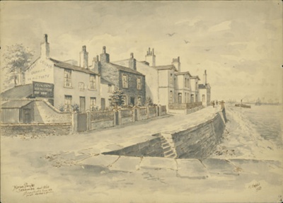 Marine Parade, Seacombe about 1860; Hopps, Harold; BIKGM.W342