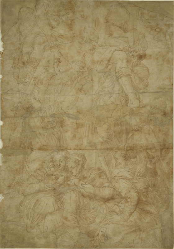 Cartoon of the Descent from the Cross; da Carpi, Girolamo; BIKGM.1727a JM306