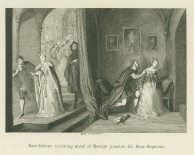 Anne Boleyn Receiving Proof of Henry's passion for Jane Seymour; Cruikshank, George; BIKGM.1952al