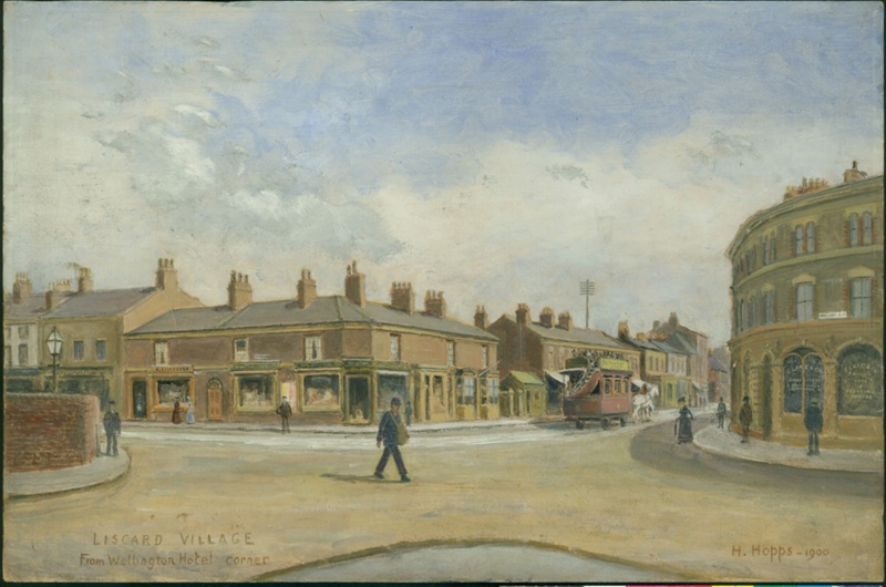 Liscard Village from Wellington Hotel 1900; Hopps, Harold; BIKGM.W815