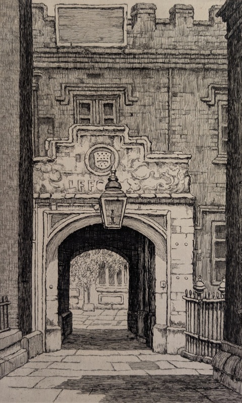 Clifford's Inn Gateway, Fleet Street London; Jones, John Ford (1860-1936); BIKGM.9285