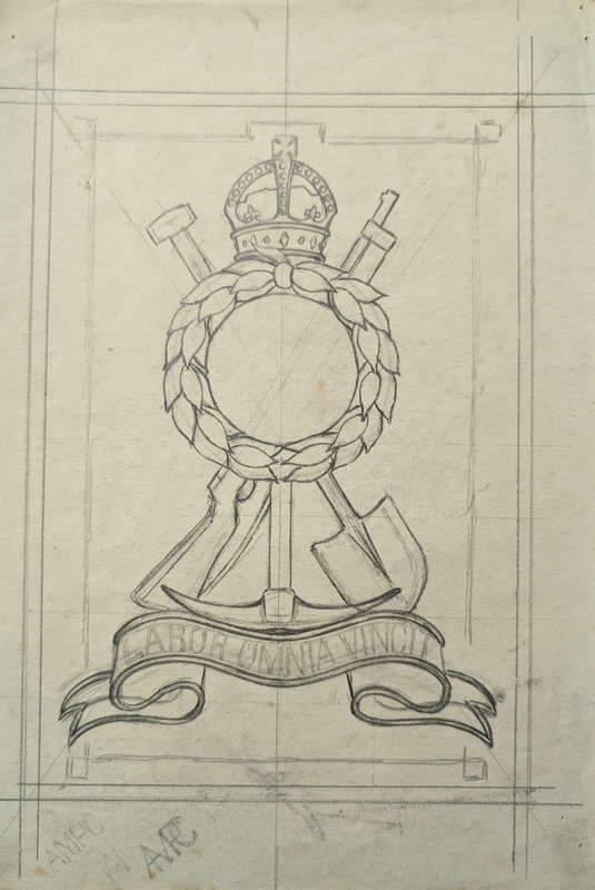 Sketch Design of Military Badge; Burke, Thomas; BIKGM.7343.26