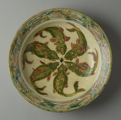 dish; Della Robbia Pottery; BIKGM.8211