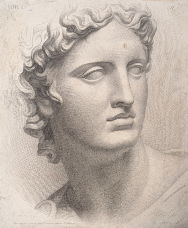 Chap.8. Pl.1. Study of a Full Face; Bertrand, Noël François (1784-1852); BIKGM.1815aq