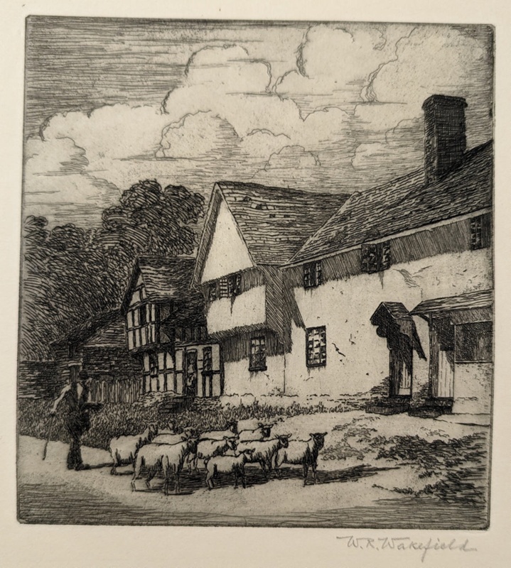 Sheep and Cottage; Wakefield, W.R.; BIKGM.8745