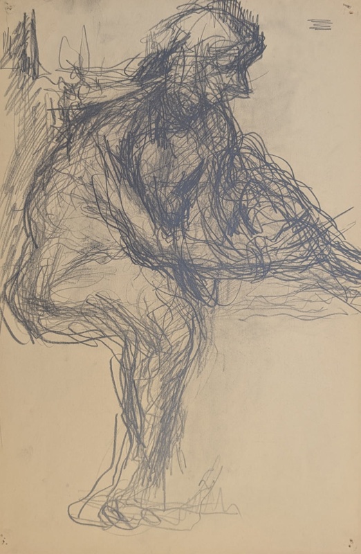 Seated Nude, Leg Raised; Horsfield, Nicholas (1917-2005); BIKGM.8925