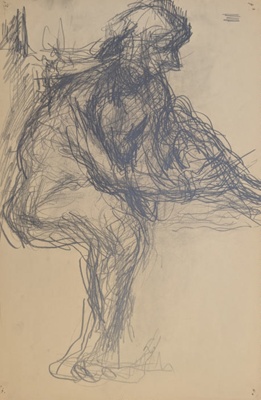 Seated Nude, Leg Raised; Horsfield, Nicholas (1917-2005); BIKGM.8925